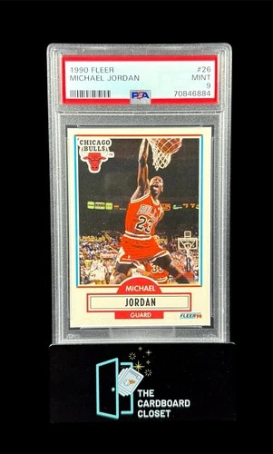 Michael Jordan 1990 Fleer #26 PSA 9 Chicago Bulls Classic Dunk Card