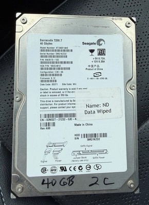 Seagate Barracuda 7200.7 - ST340014A - 3.5'' - 40GB - Hard Disk Drive