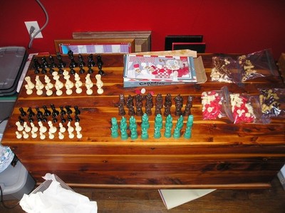 Nine Small Chess Sets -various