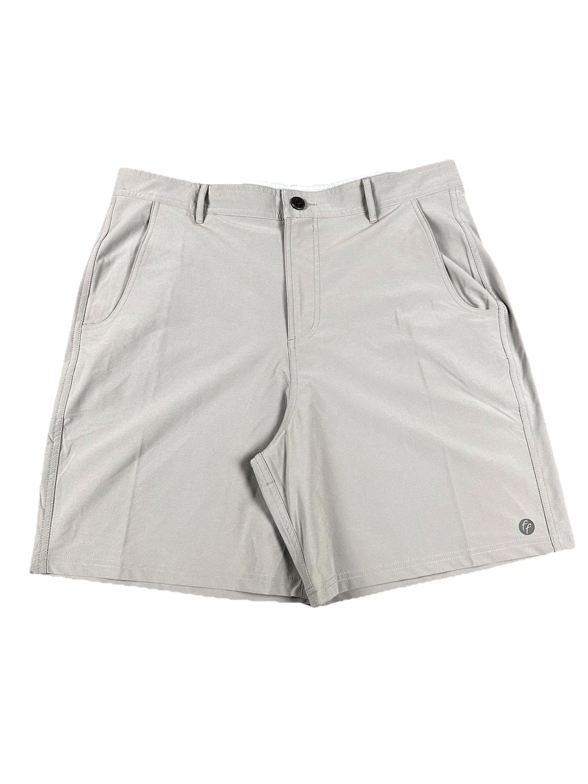 Free Fly Shorts Men 36 Light Gray Golf Performance Stretch 7.5" Hybrid Technical