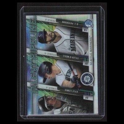 Kyle Lewis/Tyler ONeill/D.J. Peterson #TP-SEA 2017 Bowman Talent Pipeline Card