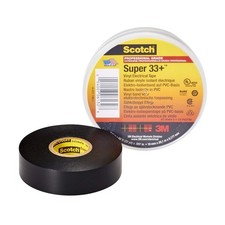 3M Scotch Super 33+ Electrical Tape Black 19mm x 20m Vinyl Insulation Tape 80611