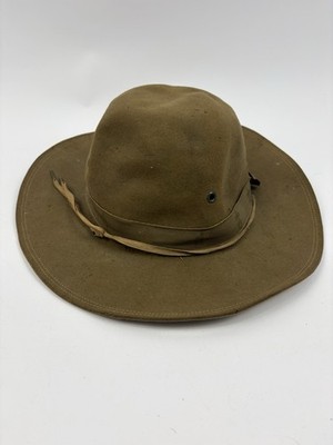 Vtg Boy Scouts Of America Official Brown Felt Hat Size 7 1/4 G. W. Alexander Co.