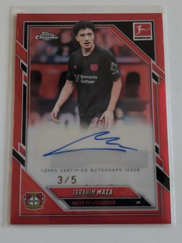 Ibrahim Maza 3/5 Auto Topps Bundesliga Chrome 2025-2026 Bayer 04 Leverkusen