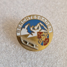 alte Anstecknadel Brosche Abzeichen Rodelbahn Obersalzberg  Berchtesgaden