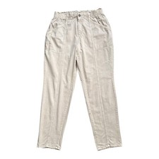 OLD NAVY Womens Size Large Khaki Beige High Rise Tapered Pants 29" Inseam