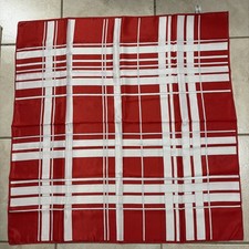 Vintage Polisil Crepe 31 X 31? Red And White Plaid Scarf