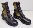Vtg 1967 Vietnam War Tropical Combat Lace-in Zipper Spike Military Boots Bata 6W