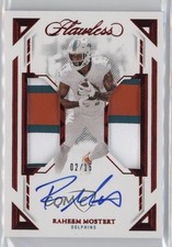 2023 Panini Flawless Ruby 2/15 Raheem Mostert #DPA-RMO Dual Patch Auto 1ib5