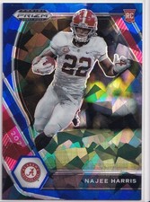 2021 Prizm Draft Picks Najee Harris Blue Ice  /99 Steelers Alabama Rookie