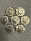 1960s Kennedy Half Dollars 40 percent Silver, lot of 7 coins