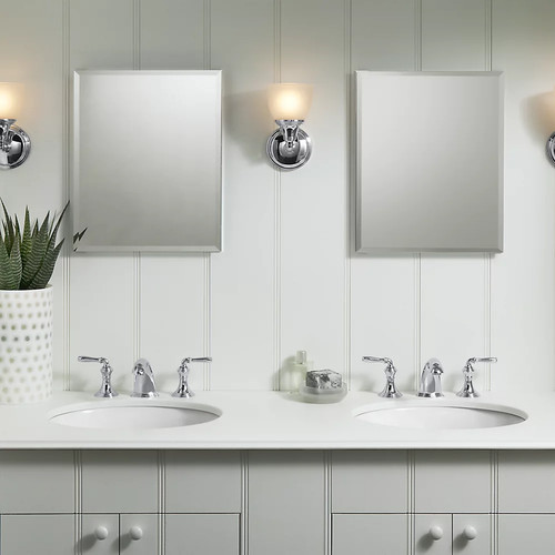 Kohler Bathroom Medicine Cabinet Frameless Aluminum Mirror Recess Installation - Picture 2 of 7