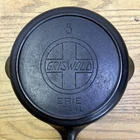 Vtg Griswold #5 Cast Iron Skillet 724L, Erie Slant Logo w/ Heat Ring Restored
