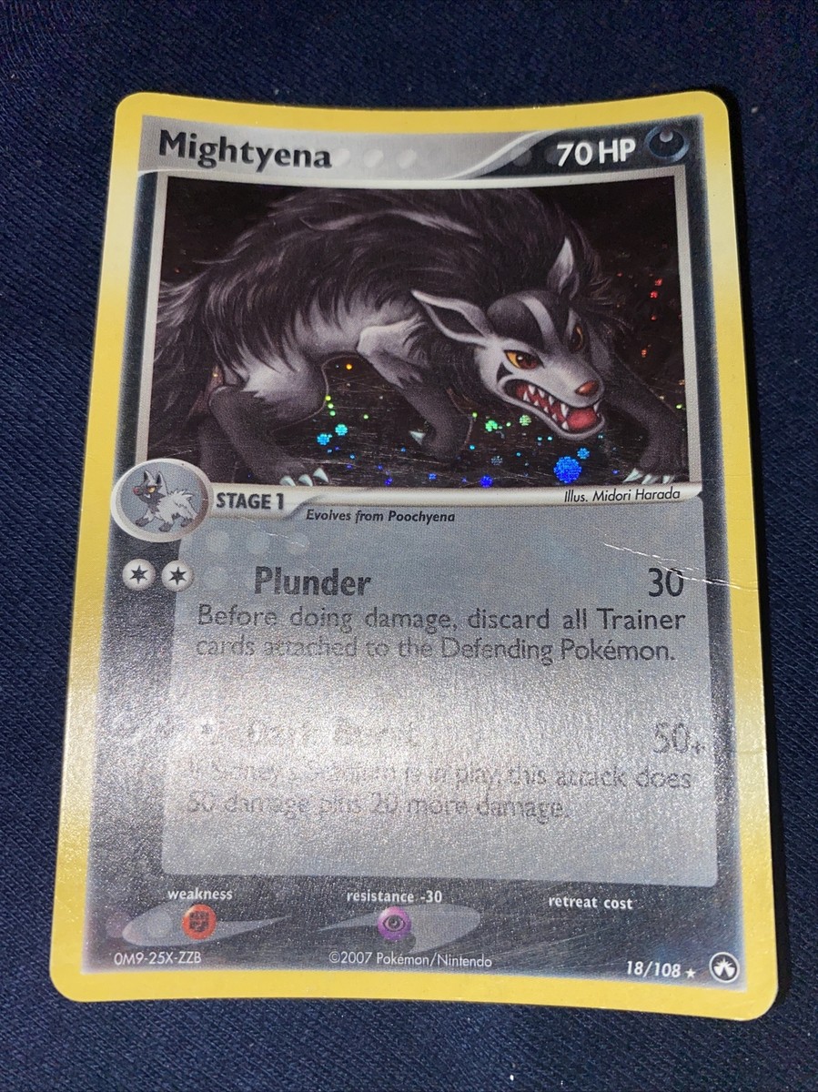Mightyena 18/108 Stamped Holo Rare-LP/ Ex Power Keepers Pokemon