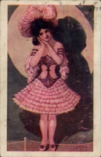 Vintage Postcard of Dancer Girl, West Green Bay, WI, 1906