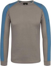 Herren Merino Sommer Oberteil leichtes Outdoor Langarm Shirt mit Rundhals