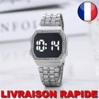 Women's Digital Touch Watch Rhinestone Bracelet Jewelry Square LED Electronic