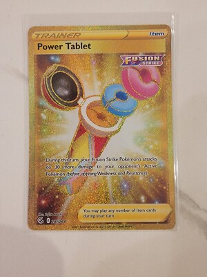 Pokmon TCG: Power Tablet 281/264 Fusion Strike Trainer Holo Gold Secret  Rare NM | eBay