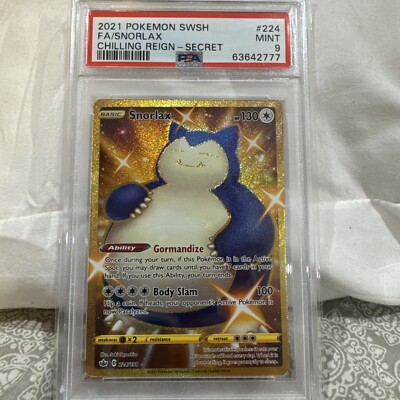 Pokmon TCG Snorlax Sword & Shield - Chilling Reign 224/198 Holo Secret Rare | eBay Pokmon TCG Snorlax Sword & Shield - Chilling Reign 224/198 Holo Secret Rare | eBay