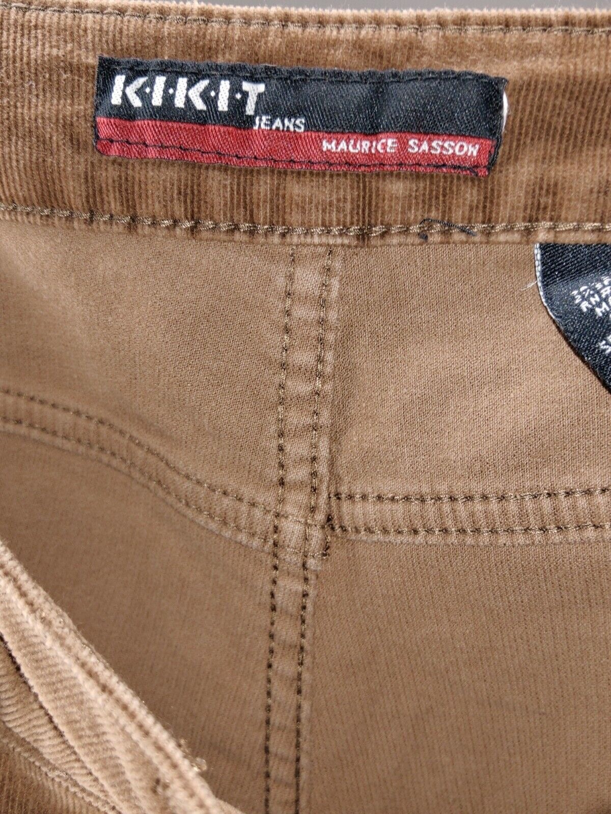 Kikit Womens Maurice Sasson Dark Wash High Rise Bootcut Brown Jeans