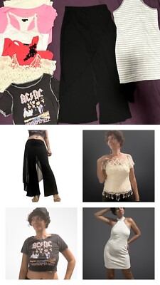 Lot Of Name Brand Women M FUNKY CLOTHES Tops, Dress Palazzo Vintage 90s Bulk As