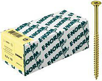 E-NORMpro SPS Spanplattenschrauben SeKo zn gelb TG PZD 6,0x150/72 HP (Inh.100 St