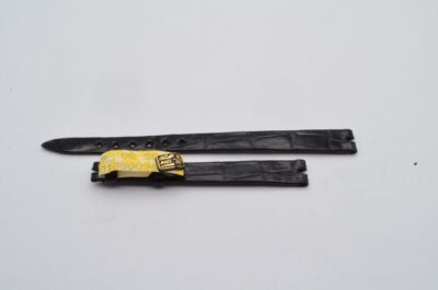 CORUM GOLDEN BRIDGE LEDER ARMBAND BRACELET 10MM FÜR DORNSCHLIESSE SCHWARZ