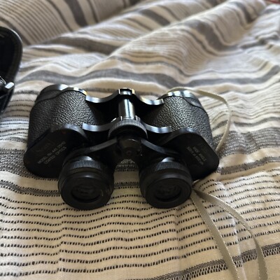 Sears Binoculars 7x35mm Vintage Coated Optics Black Wide Angle 