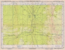 1952 U.S Air Force Aeronautical Chart or Map of the Cariris Novos Range, Brazil