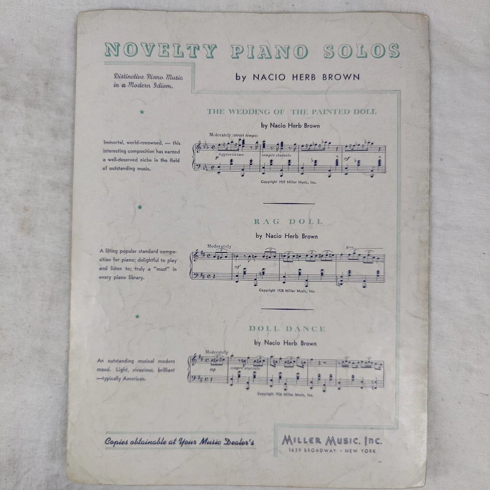 RARA 1939 Partitura De Colección BLUE NIGHT Woody Herman Orchestra Miller Music Foto 2 de 4