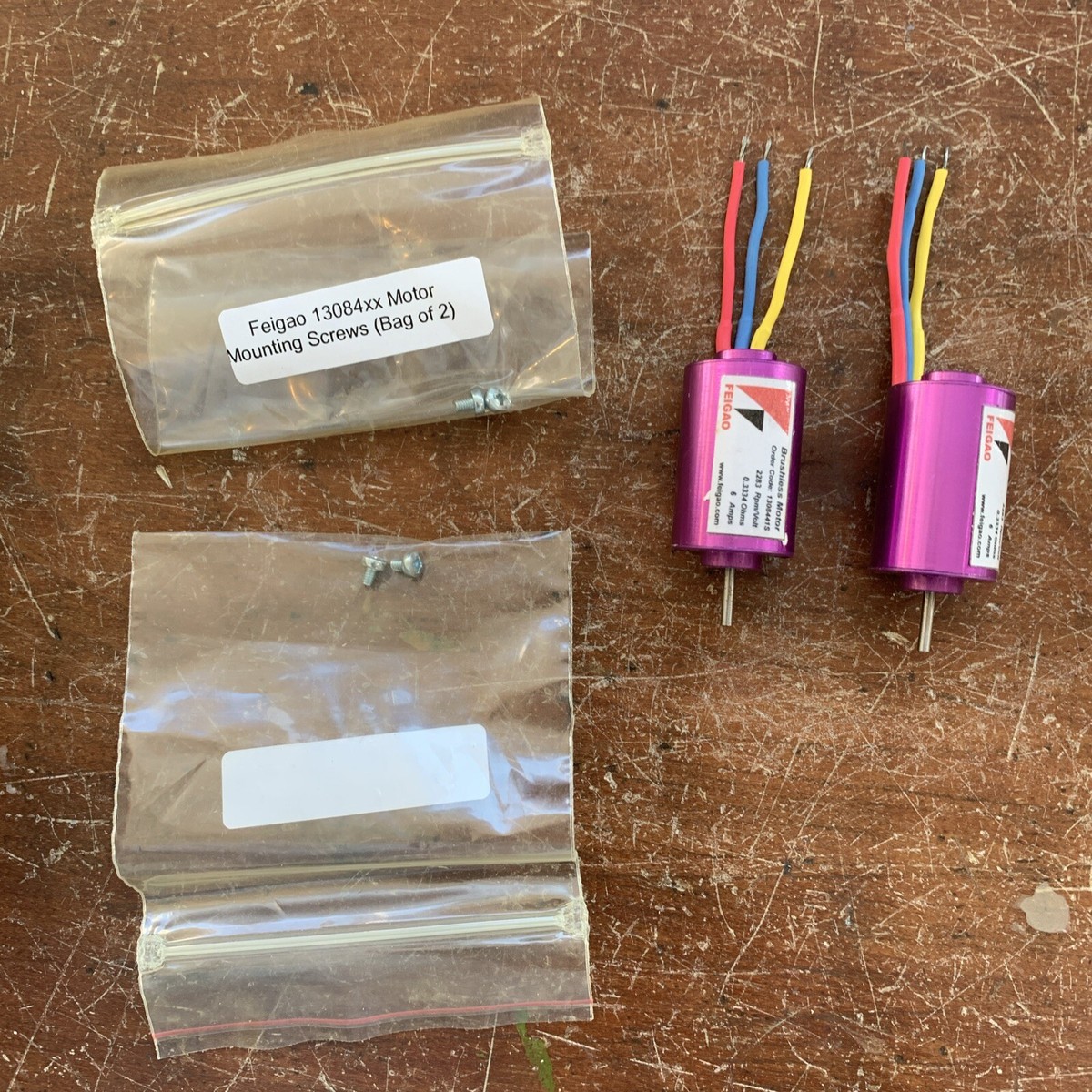 2 NOS Feigao Brushless Motor 1308441S 2283 Rpm Volt 6amps 0.3334