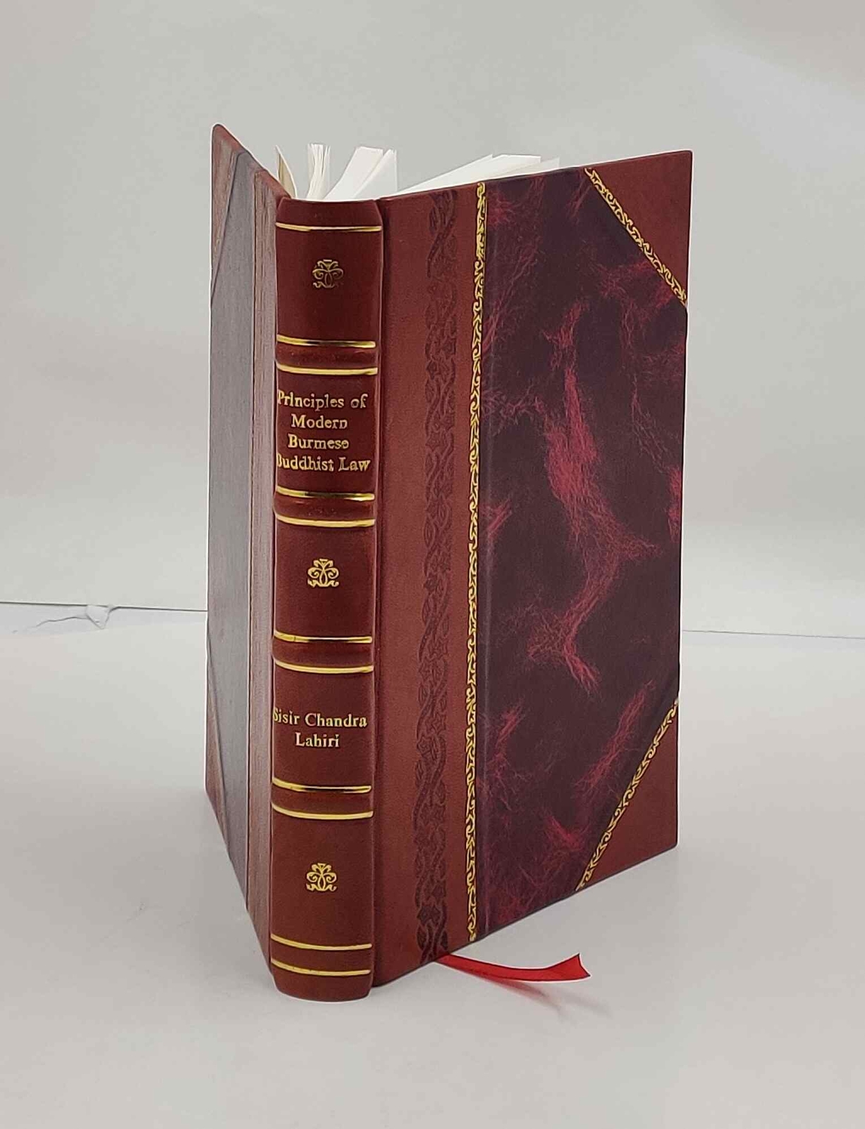 Principles of Modern Burmese Buddhist Law by Sisir Chandra Lah - Leather Bound Edition