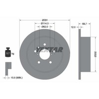 Textar 2X Bremsscheibe Hinten Ø291 Mm FüR Toyota Previa _R3_ 2.4 2.0 D-4D