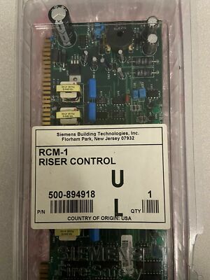 NEW, SIEMENS RCM-1 RISER CONTROL MODULE NEW 500-894918 | eBay