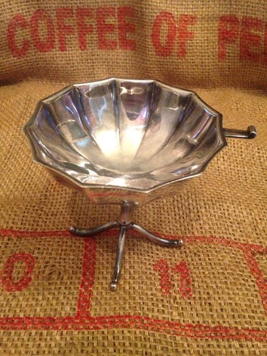 Antique Silverplate Martin, Hall & Co Sugar Bowl With Tong Rest Edwardian Caviar - Picture 7 of 8