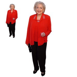 Sc2216 Betty White In Red Cardboard Cutout Standup | Ebay