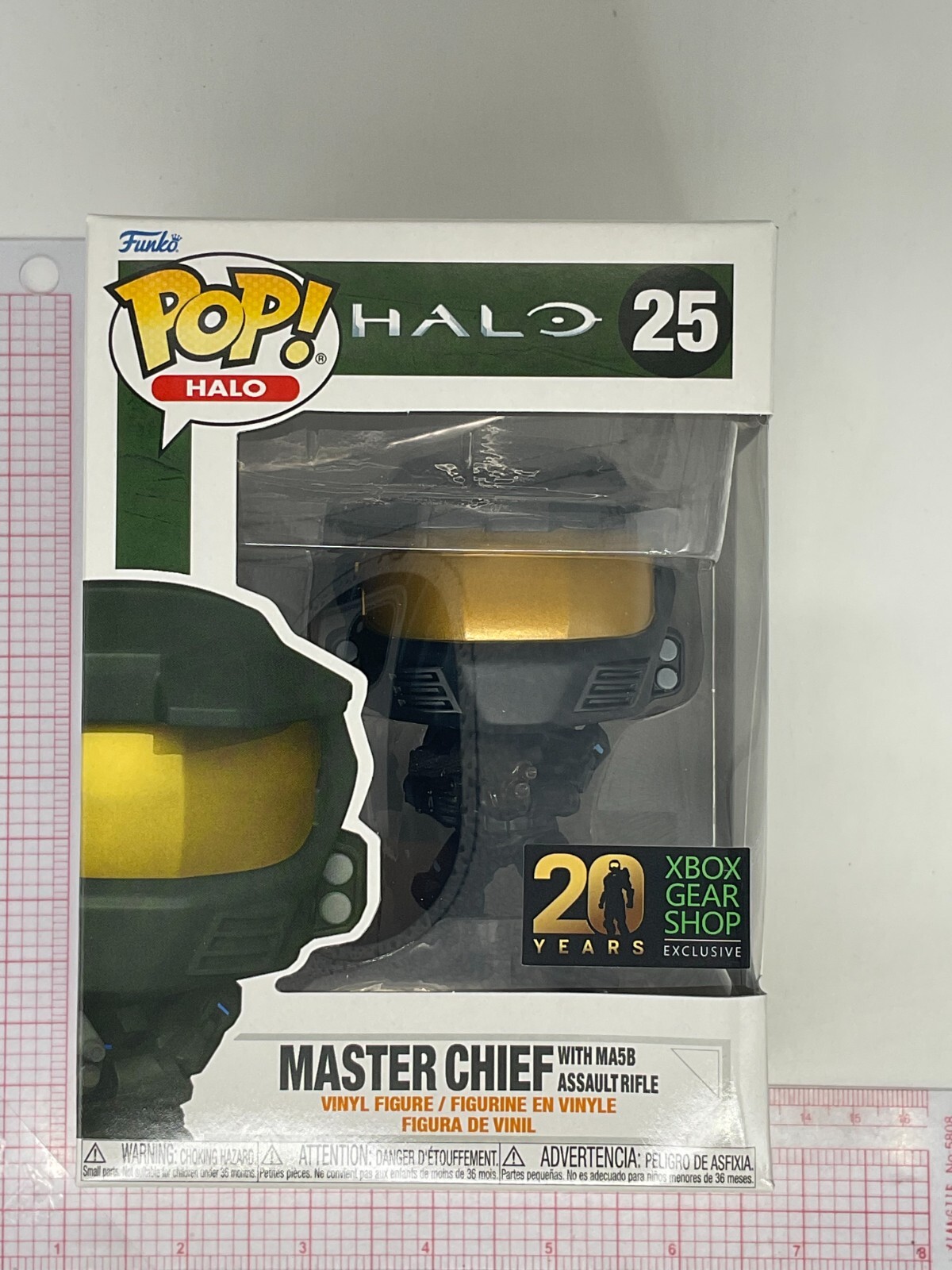 Funko Pop! Halo Master Chief W/ Ma5B Rifle #25 Xbox Gear Shop Exclus 20 Years H2
