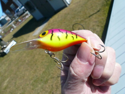 STORM WIGGLE WART PRE RAPALA,SEMI- RARE PURPLE TIGER YELLOW BEAUTY