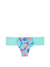 Victoria's Secret PINK Dot Lace Trim Thong Panty Multi Print