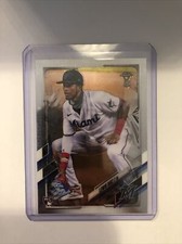 2021 Topps Chrome Ben Baller Baseball Lewin Diaz #83 Rookie Card Marlins RC