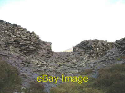 Photo 6x4 The collapsed middle tier incline bridge at Cefn Du Quarry view c2007