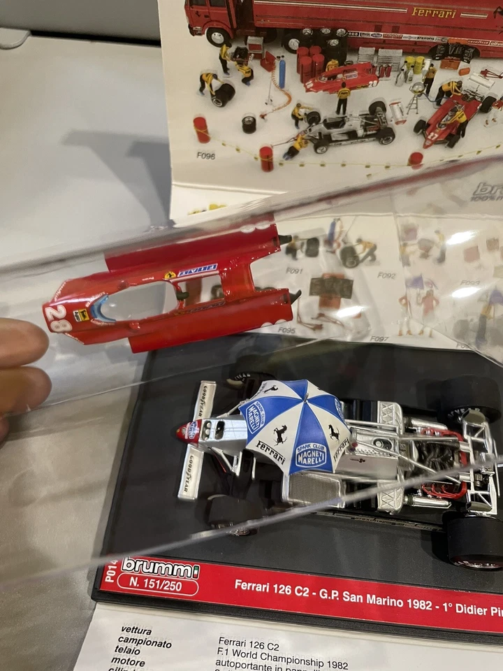 Brumm P014 Ferrari F1 126C2 #28 Winner Go San Marino 1982 Pironi +pilota - Immagine 4 di 4