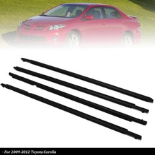 For Toyota Corolla 2009-11 2012 4xweatherstrip Window Moulding Trim Seal Belt