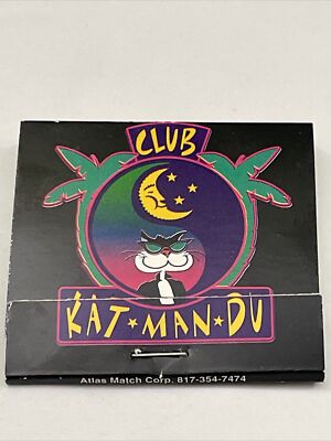 Vintage Matchbook Cover  Club Cat   Man  Du  Hilton Head Island, S.C.   gmg