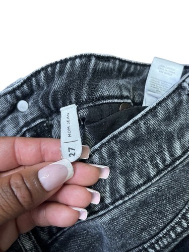 Pacsun Charcoal Gray Mom straight leg High waisted denim jeans women's size 27 - Picture 9 of 9