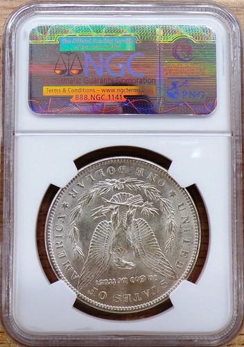 1889 Morgan Silver Dollar NGC MS 62 - Picture 2 of 2