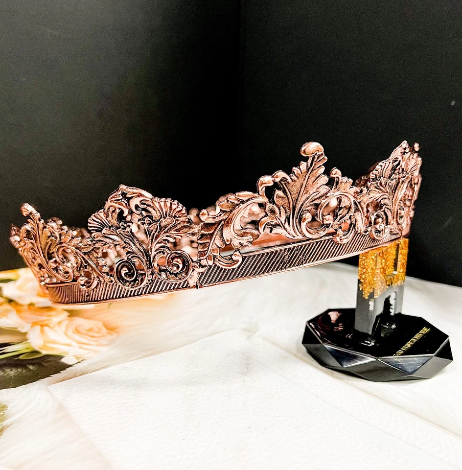 Corona Príncipe Real para Hombre, Corona Vintage Cobre, Corona Renacentista, Corona Baile de graduación Foto 4 de 4