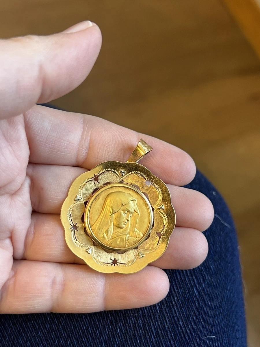Vintage virgin shop mary pendant