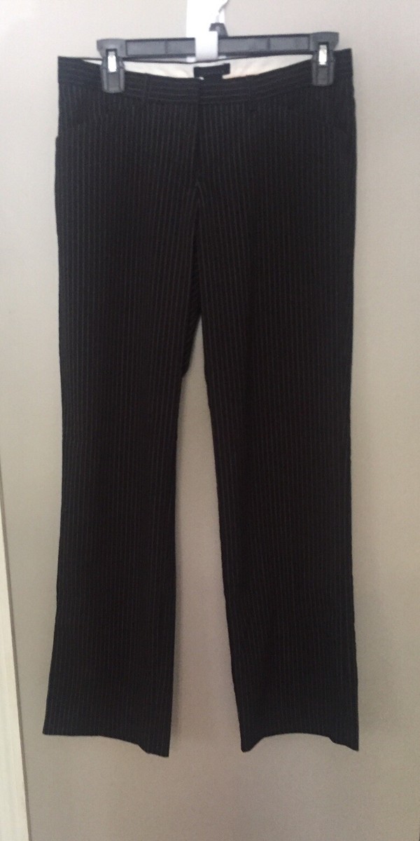 Womens Sz 4 The Limited Dress Pants Stretch Black Pinstripe