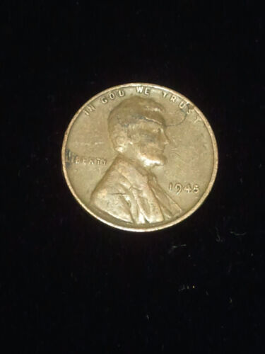 1945 LINCOLN WHEAT CENT ~ 'OBVERSE LAMINATION' ERROR ~ VERY FINE CONDITION - Picture 2 of 3